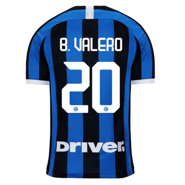Maillot Football Inter Milan NO.20 B.Valero Domicile 2019-20 Bleu
